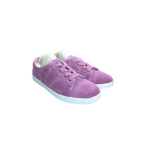 Vionic Sneakers Womens 9W Purple-Pink Jean Suede Elastic Lace Podiatric Shoes